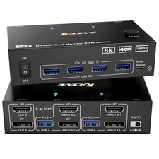 KVM Switch 2 Monitore 2 PC 8K