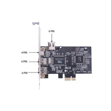 PCIE FireWire-Karte, PCI Ex1 auf externen IEEE 1394 Adapter Controller 4 Ports