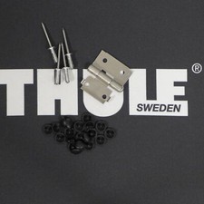 Thule 1x Alu Scharnier +Nieten+Kappen SW für Thule Jetbag Dachbox Apollo Touring
