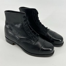 1940er schwarze Stiefel Oxford