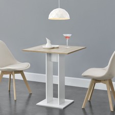 Küchentisch Lindesnes 65x65x78 cm Eiche/weiß [en.casa]