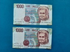 2 x 1000 Lire Italien /