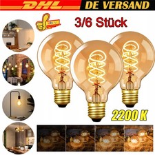 LED Filament Retro Vintage Nostalgie Birne Glühlampe Leuchtmittel Glühbirne 3/6X