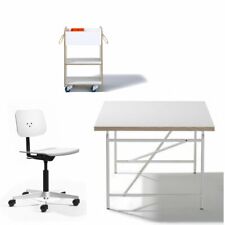 Kinderschreibtisch Eiermann 120 x 70 cm + Stuhl Square + Container mit Schale !!