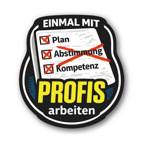 Sticker einmal mit profis - einmal,