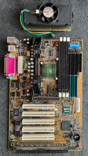 ABIT BE6-II mainboard slot 1 + Pentium III 533B Mhz + ATX Blende