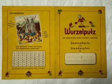 Wurzelputz Sammelkarte und Stundenplan von KNORR aus den 1950er Jahren, ORIGNAL