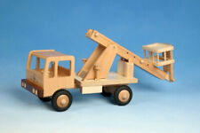 LKW Arbeitsbühne - Werdauer Holzspielzeug zweiachsig Holz Bau Fahrzeug Kinder
