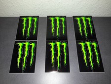 6 x Monster Energy Kralle Aufkleber Sticker Grün 11x8cm Fenster Auto Racing