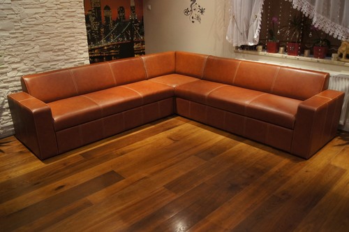 Rindsleder ecksofa 270 - rindsleder,