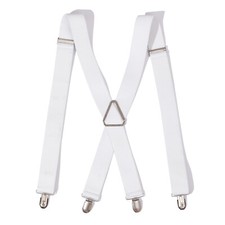 X Hosenträger Weiß Clips