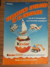Seltene Werbung Ferrero Ü-Ei Kinder Surprise Steckspielzeug Niederlande 1992