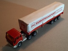 Siku 3412 Mercedes Benz Sattelzug mit Plane "Eurotransport" Vitrinenmodell