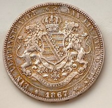 1 Taler 1867 B Sachsen Johann