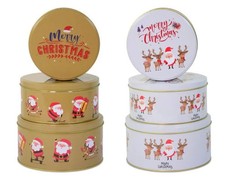 Riffelmacher Dosenset rund Metall 3er Set  Dekofigur