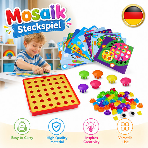 Steckspielzeug mosaik - steckspielzeug,