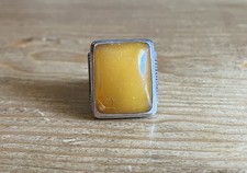 Silber 835 Bernstein Ring RG