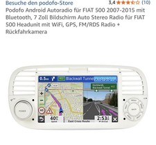 Für Fiat 500 2007-2015 Android14 Carplay Autoradio GPS NAVI SWC WIFI DAB+ 2+64GB