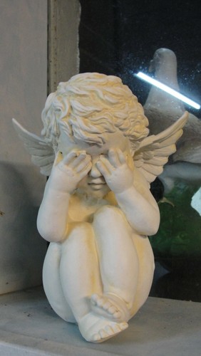 Engel figur sitzend - engel, kugel