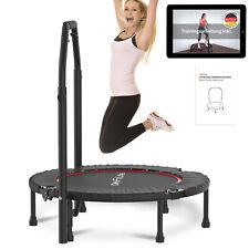 DH FitLife Klapp-Trampolin Ø102cm, 150kg max. Mini Trampoline 4-fach verstellbar