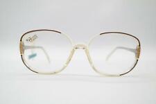 Vintage Stepper SI 54 Transparent Gold Mehrfarbig Oval Brille Brillengestell NOS