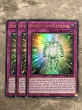 Yugioh 3x Playset Schutz der Elemente BLMR-DE038 Ultra Rare 1.auflage Deutsch