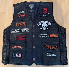  Herren Lederweste Biker Kutte