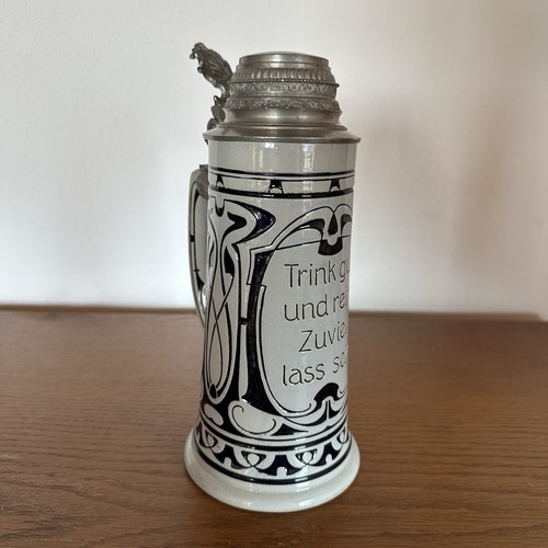 Jugendstil bierkrug antik - jugendstil,