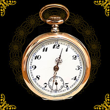 Antike Savonette Taschenuhr 800er Silber vergoldet | Cylindre 10 Rubis | ca.1900