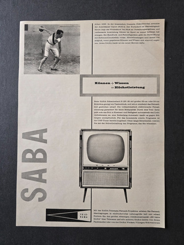 Werbung saba fernseher - saba,