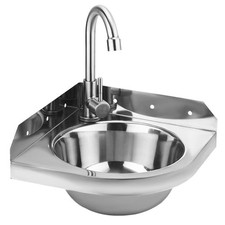 Lavabo triangulaire en acier