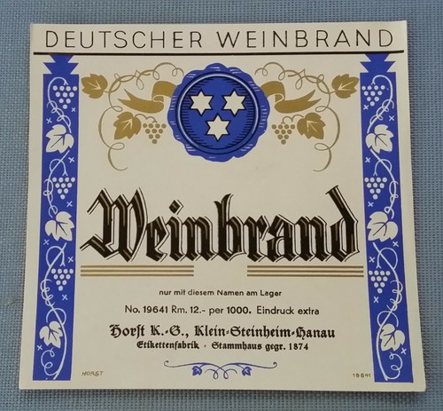 Altes schnapsetikett - altes,