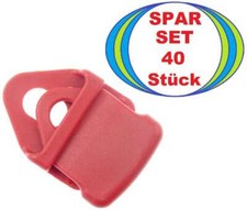 40x MINI CLIP ROT Spann Fix Spanner Klammer Molton Planen Folie Klemme Clips Öse