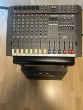 Mixer DYNACORD PowerMate 600 und zwei Lautsprecher PEAVEY STtm15 mit Ständer