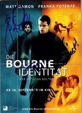 Original Autogramme Matt Damon & Franka Potente DIE BOURNE IDENTITÄT  /// Autogr