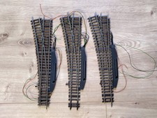 Roco Line o. Bettung 3x el. Weiche 15 Grad links 42442 42440 + Antriebe 40295