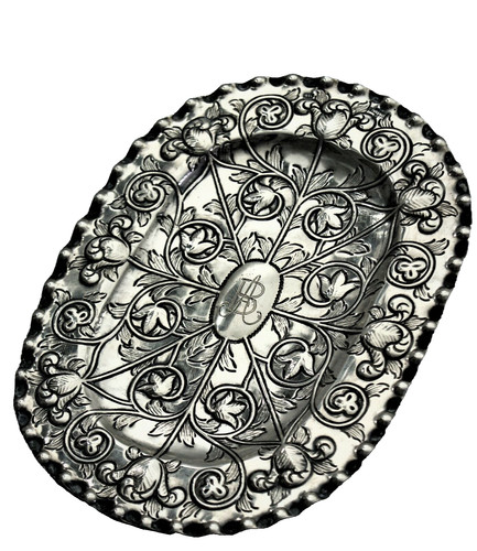 Barocke schauplatte silber - schauplatte,
