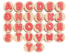 Holz Stempel ABC 26 Stück