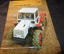 MB trac Mercedes Benz Allradschlepper 800 alter Prospekt mit Technischen Daten