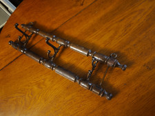 Antike Jugendstil Wandgarderobe Holz um 1900, gedrechselt, Hakenleiste