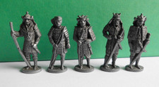 5  verschiedene Ferrero Ü-Ei  Metall Figuren  Serie  Samurai von 1979 aus Eisen