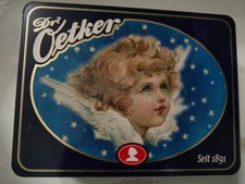 Blechdose von Dr. Oetker mit Engelmotiv 23 X 18 X 8 cm