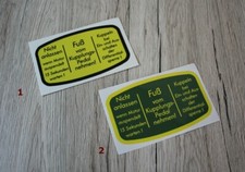 Deutz Aufkleber Fuß vom