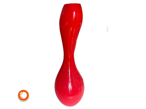 1980er glas vase - 1980er, handgeblasen