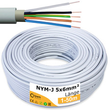 NYM-J Kabel 5x6mm² | 1m - 50m