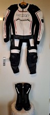 Motorradkombi Damen FLM Gr. 38 (Jacke & Hose) + Stiefel Gr. 40