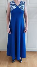 Abendkleid (Vintage 70iger Jahre) Strahlendes Lapislazuli-Blau