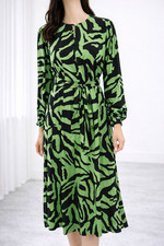 Kleid 38 M Schwarz Grün