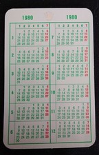 ROLEX Calendar Calendario 1980