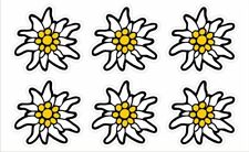 Edelweiss 6 Stück Alpen Bayern Car Sticker wetterfest Aufkleber Art.-Nr. 7797